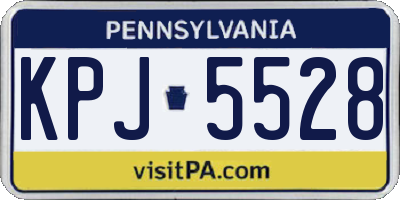 PA license plate KPJ5528
