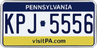 PA license plate KPJ5556