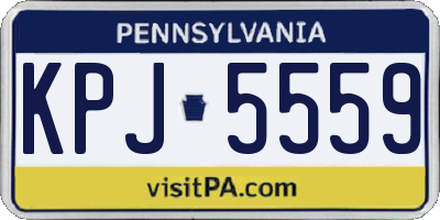 PA license plate KPJ5559