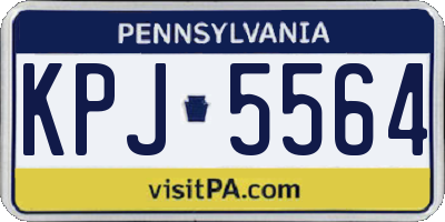 PA license plate KPJ5564