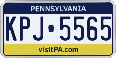 PA license plate KPJ5565