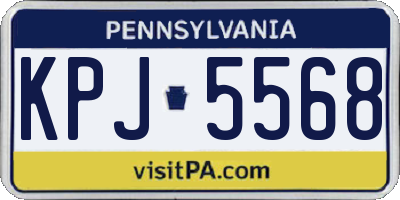 PA license plate KPJ5568
