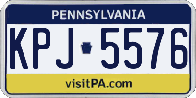 PA license plate KPJ5576