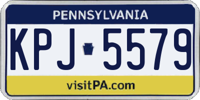 PA license plate KPJ5579