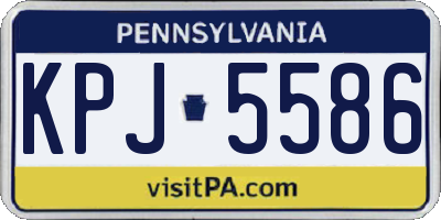 PA license plate KPJ5586