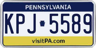 PA license plate KPJ5589