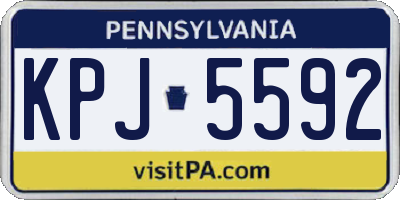 PA license plate KPJ5592