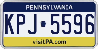 PA license plate KPJ5596