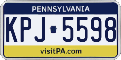 PA license plate KPJ5598