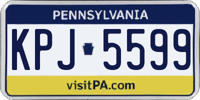 PA license plate KPJ5599