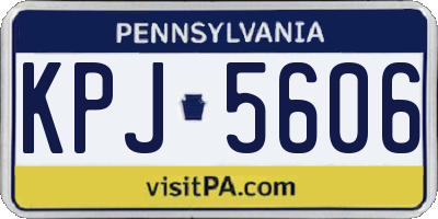 PA license plate KPJ5606