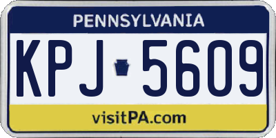 PA license plate KPJ5609