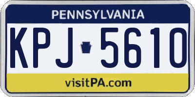 PA license plate KPJ5610