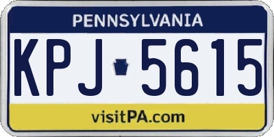 PA license plate KPJ5615