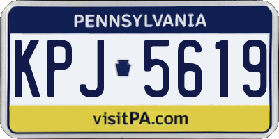 PA license plate KPJ5619