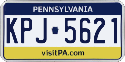 PA license plate KPJ5621