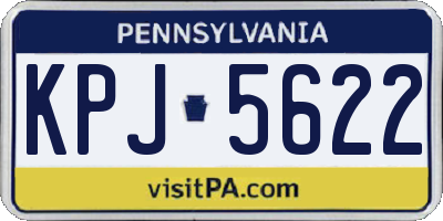 PA license plate KPJ5622