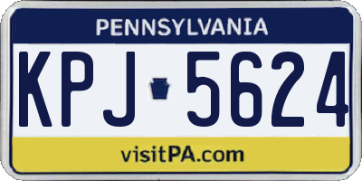 PA license plate KPJ5624