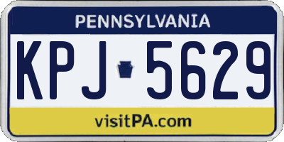 PA license plate KPJ5629