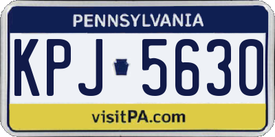 PA license plate KPJ5630