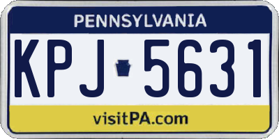 PA license plate KPJ5631