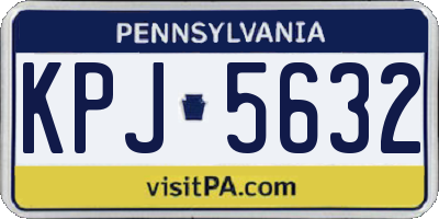 PA license plate KPJ5632