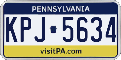PA license plate KPJ5634