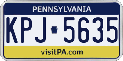 PA license plate KPJ5635