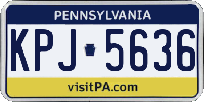 PA license plate KPJ5636