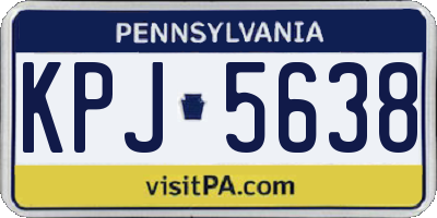 PA license plate KPJ5638