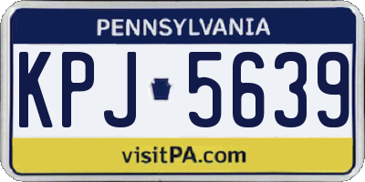 PA license plate KPJ5639