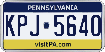 PA license plate KPJ5640