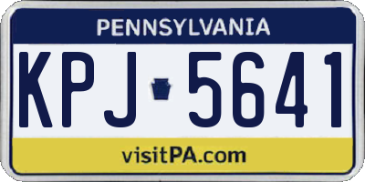PA license plate KPJ5641