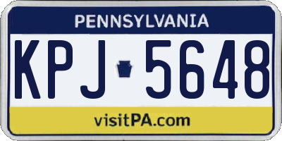 PA license plate KPJ5648