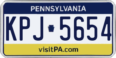 PA license plate KPJ5654