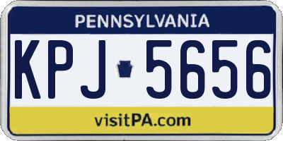 PA license plate KPJ5656