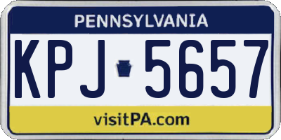 PA license plate KPJ5657