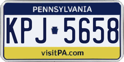 PA license plate KPJ5658