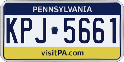 PA license plate KPJ5661
