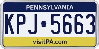 PA license plate KPJ5663