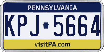 PA license plate KPJ5664