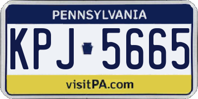 PA license plate KPJ5665