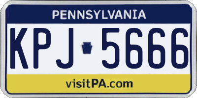 PA license plate KPJ5666