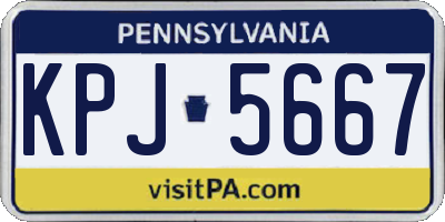 PA license plate KPJ5667