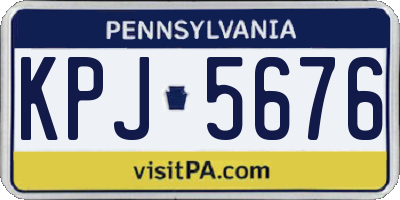 PA license plate KPJ5676