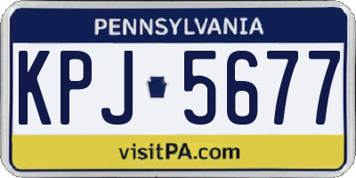 PA license plate KPJ5677