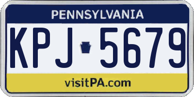 PA license plate KPJ5679