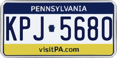 PA license plate KPJ5680