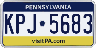 PA license plate KPJ5683