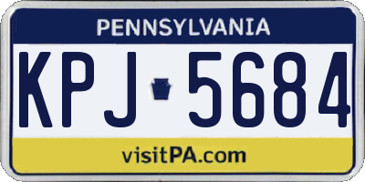 PA license plate KPJ5684